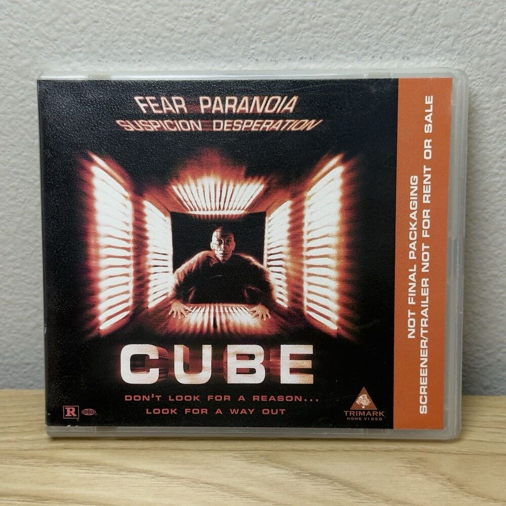 Cube DVD Promotional Screener/Trailer Movie RARE Horror